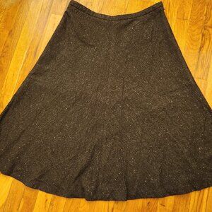 Jones New York Black/White Tween A Line Wool Lined Skirt Women's Size 14